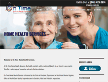 Tablet Screenshot of ontimehomecare.com